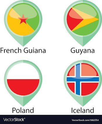 International Flags Pointer Sample vector image