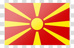 International Flags, yellow and red striped banner transparent background PNG clipart