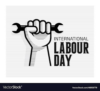 international labour day design poster with fist