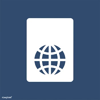 International passport on blue background | Free stock vector - 457659