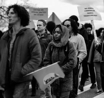 International Women’s Day. At a protest.