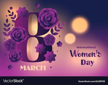 international women s day paper style with date