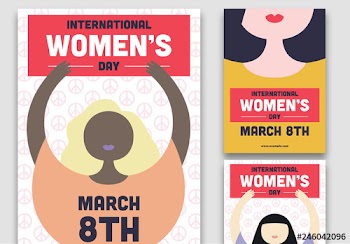 International Women's Day Peaceful Change Flyer Layouts