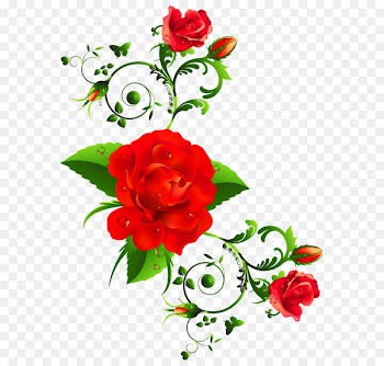 International Women's Day Wish Happiness Greeting card - Red Roses Decor Clipart 