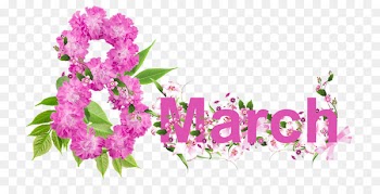International Women's Day Woman March 8 Happiness - March Calendar Cliparts 