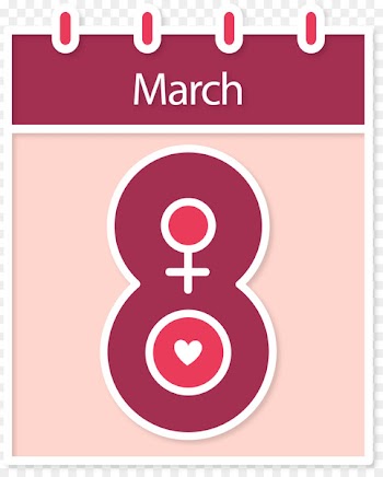 International Womens Day March 8 Woman Mothers Day - Vector Hand-painted Women's Day Calendar 