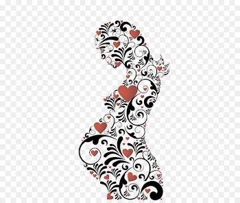 International Womens Day Stock photography Clip art - Pregnant women pattern 