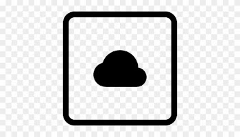 Internet Black Cloud Symbol In Square Button Vector - Internet Black Cloud Symbol In Square Button Vector