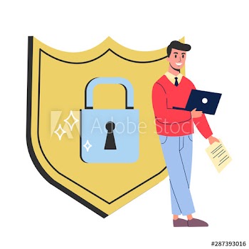 Internet security and data protection concept illustration