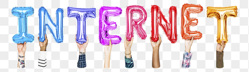 Internet word png, hands holding | Free PNG - rawpixel