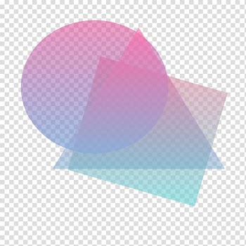 Intersecting circle, triangle, and square shapes, Vaporwave Aesthetics Color, aesthetics transparent background PNG clipart