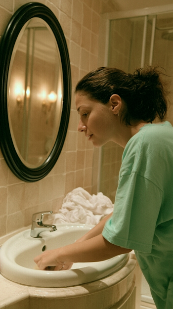 Intimate Bathroom Moment