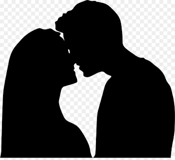 Intimate relationship Silhouette Interpersonal relationship Clip art - kiss vector 