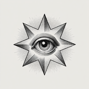 Intricate Eye Within Star Design