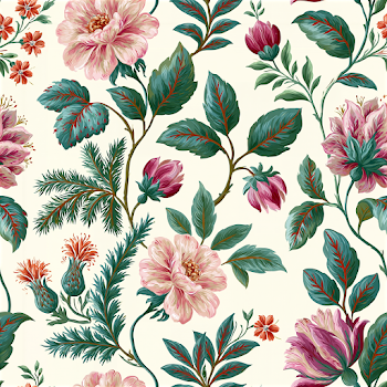 Intricate Floral Pattern on Light Background