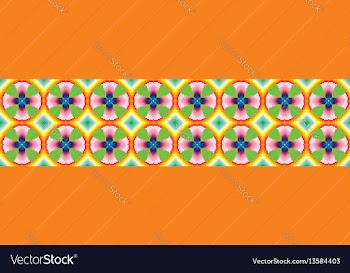 Intricate mosaic style flower pattern vector image