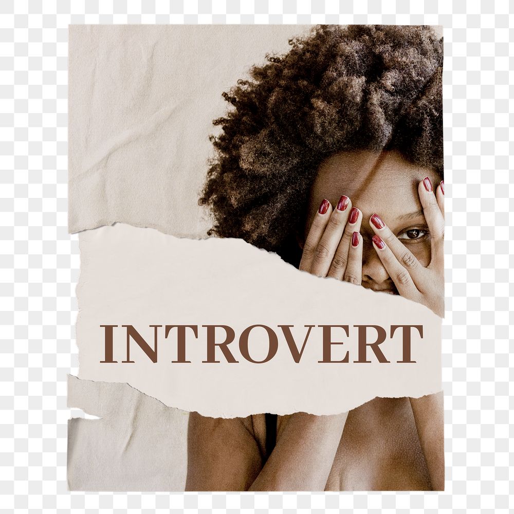 Introvert png ripped poster, mental | Free PNG - rawpixel