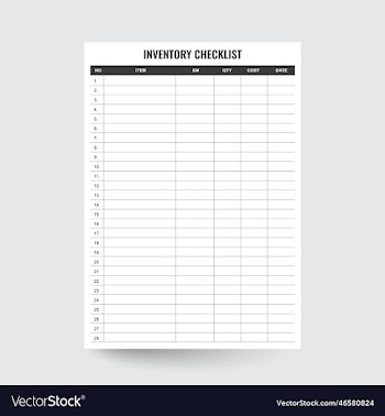 inventory checklist