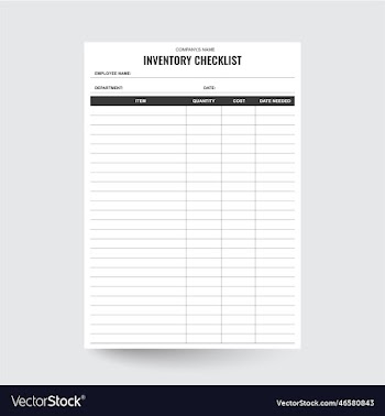 inventory checklist