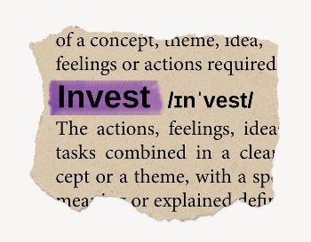 Invest ripped dictionary, editable word | Free PSD - rawpixel