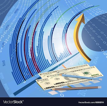 Investment and graph vector image