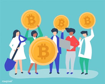 Investors investing in bitcoins | Free stock vector - 478323