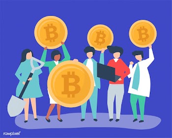 Investors investing in bitcoins | Free stock vector - 478803