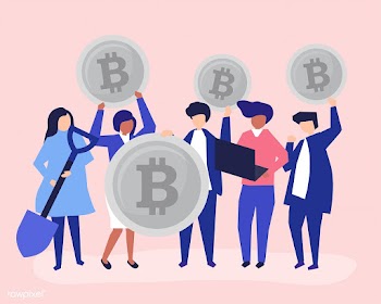 Investors investing in bitcoins | Free stock vector - 480202