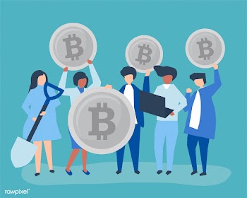 Investors investing in bitcoins | Free stock vector - 480243