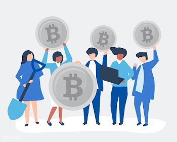 Investors investing in bitcoins | Free stock vector - 480253
