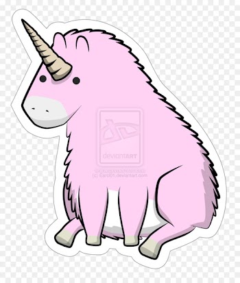 Invisible Pink Unicorn Cartoon Animation - unicorns 
