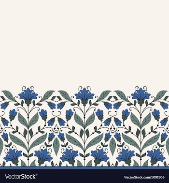 Invitation card with floral ornament vector image