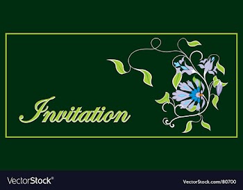 Invitation floral frame vector image