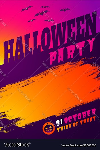  					Invitation fof halloween party vector image														