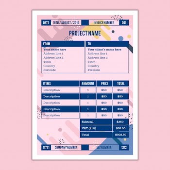 Invoice mockup Free Psd