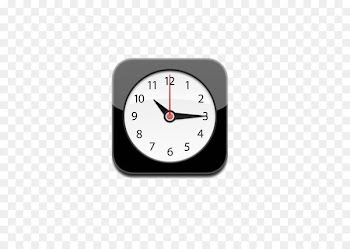 iPhone 5 iPod touch Calendar date PHP Time - Black square alarm clock 