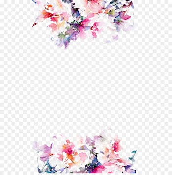 iPhone 5s Flower Paper Wallpaper - Watercolor flowers border 