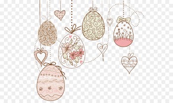 iPhone 6 Plus Easter Bunny Wallpaper - Hand-painted egg pendants 