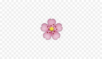 iPhone Emoji Flower Emoticon - peach blossom 