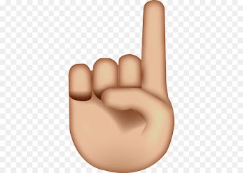iPhone Emoji Hand Index - hand typing 