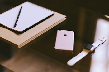 iPhone, iWatch and notebook 2
