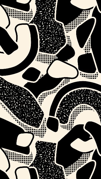 iPhone wallpaper Memphis pattern, black | Free Photo - rawpixel