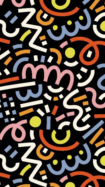 iPhone wallpaper Memphis pattern, colorful | Free Photo - rawpixel