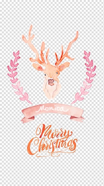 IPhone X Christmas decoration Desktop , Art Christmas deer transparent background PNG clipart