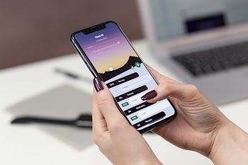 iPhone X in female hands