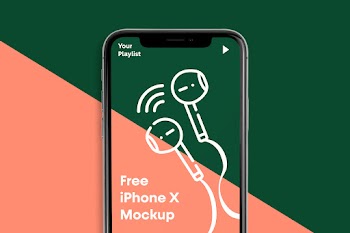 iPhone X PSD Mockup your playlist free iphone x mockup 