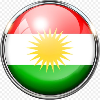 Iraqi Kurdistan Flag of Kurdistan Kurdish Region. Western Asia. - round 