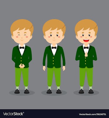 ireland character with various expression