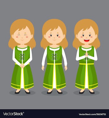 ireland character with various expression