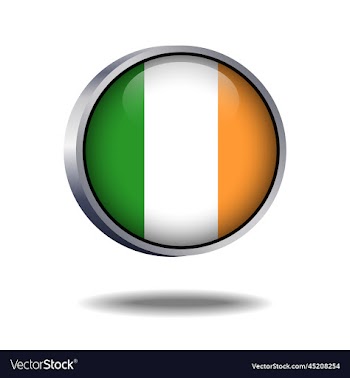 ireland flag button